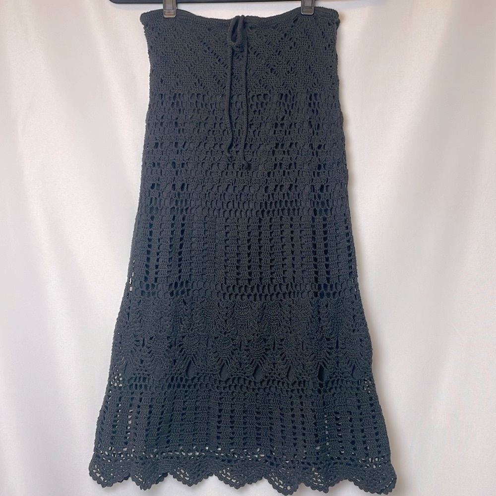 Arden B. Black Crochet Skirt